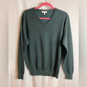 PETER MILLAR CROWN COMFORT CASHMERE SILK  V-NECK SWEATER SIZE LARGE